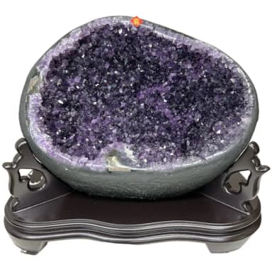 【恬芯晶品】HD19精選烏拉圭紫晶洞錢袋子(圓洞聚財招財貴人開運風水帝王紫水晶新居禮物補財庫聖誕節)