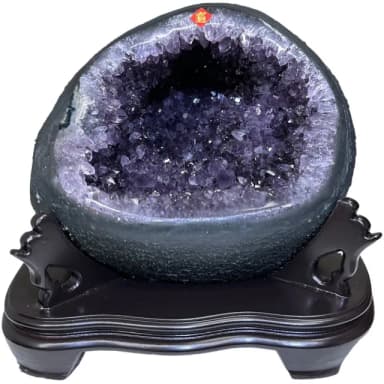 【恬芯晶品】HD17精選烏拉圭紫晶洞6.7KG錢袋子(圓洞聚財招財貴人開運風水帝王紫水晶新居禮物補財庫聖誕節)