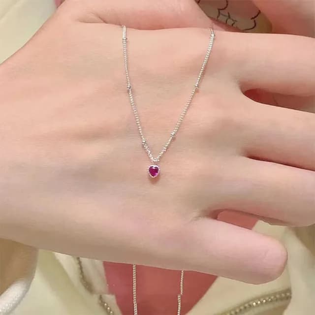 【KT DADA】韓國飾品 愛心項鍊 精緻小禮物 送女生 項鍊 女生飾品 吊墜 吊飾 鎖骨鏈 925 純銀項