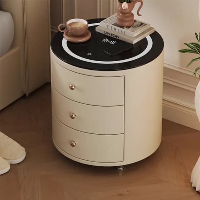 【SongSH】多功能智能實木床頭櫃現代簡約無線充電藍牙音響收納櫃大容量邊櫃(床頭櫃)