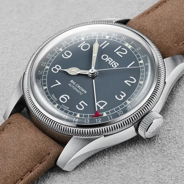 【ORIS 豪利時】Big Crown系列 日期顯示機械腕錶 畢業禮物 送禮 推薦(0175477414065-0752063)