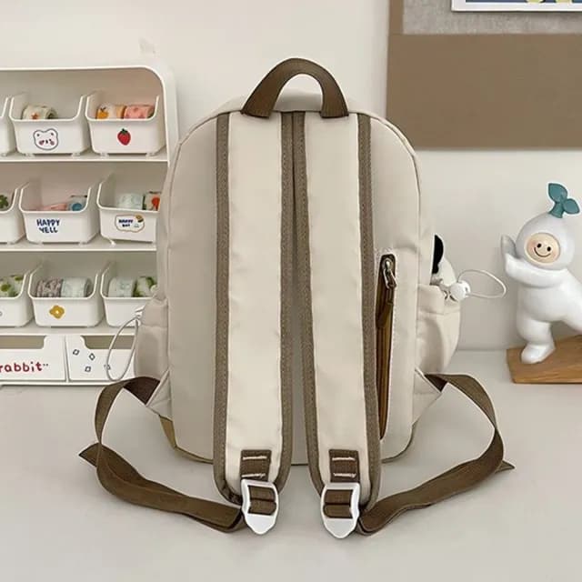 【KT DADA】情人節禮物 尼龍後背包 ins小物 奶茶色包包 可愛包包 後背包 小包包 小後背包 束口袋後背包 兒