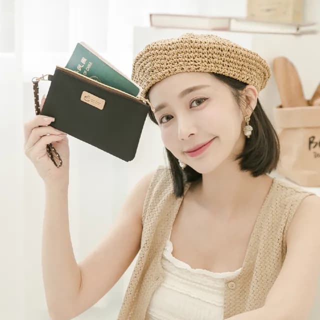 【uma hana】雙11 單色C大調超實用手掛式三層收納防水包三層小收納-2入組(零錢包/票卡包/護照包