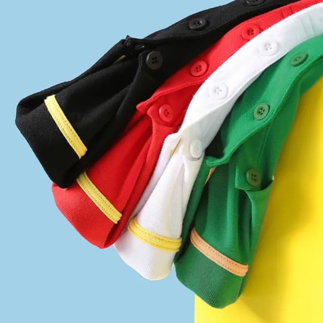 【橘魔法】高彩羅紋翻領透氣POLO衫(大童 短袖上衣 休閒衫 運動 兒童 童裝 男童 足球)