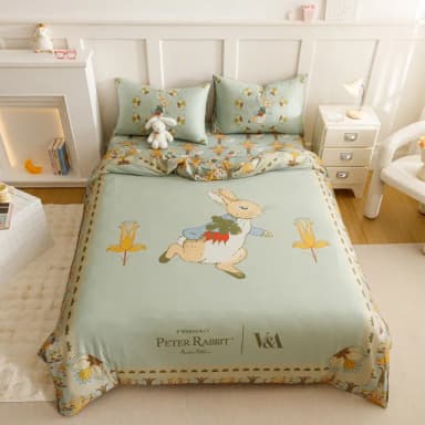 【PETER RABBIT】比得兔與V&A博物館 兩用被床包組-任選(單人/雙人/加大 均一價/正版授權)
