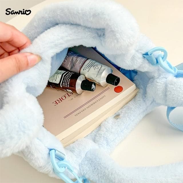 【SANRIO 三麗鷗】大耳狗背包毛毛包手提袋美樂蒂手提酷洛米背包(兒童節禮物生日禮物女兒孫女女