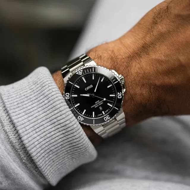 【ORIS 豪利時】Aquis 時間之海系列 潛水機械腕錶 父親節 禮物 送禮 推薦(0173377894154-0782304PEB)