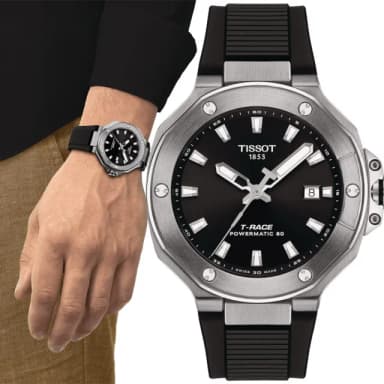 【TISSOT 天梭 官方授權】T-Race 摩托車元素 動力儲存80小時機械錶-41mm 母親節 禮物 送禮(T1418071705100)