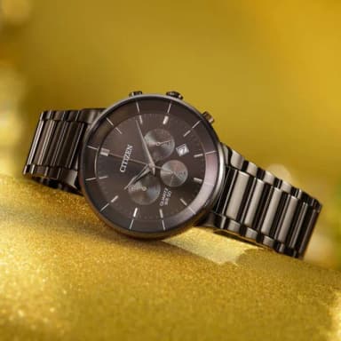 【CITIZEN 星辰】Chronograph系列 型男必備 三眼計時腕錶 母親節 禮物 推薦(AN8227-53H)