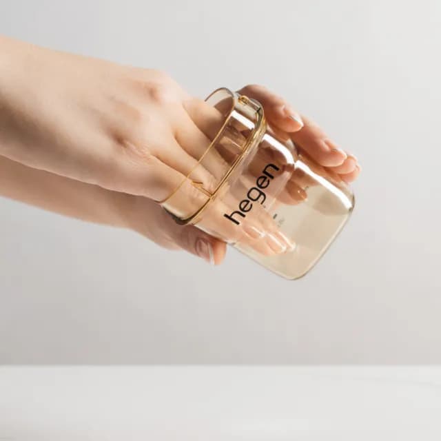 【hegen 總代理】PCTO™ 金色奇蹟PPSU多功能方圓型寬口奶瓶 150ml(象牙白)
