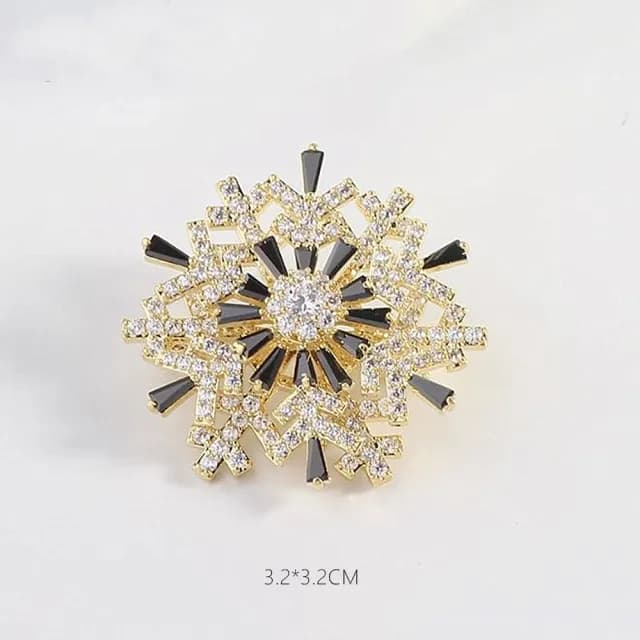【Penny珮妮】韓版可旋轉雪花胸針吊墜兩用(母親節 交換禮物 送女友 生日禮 情人節 尾牙 新年 結婚)
