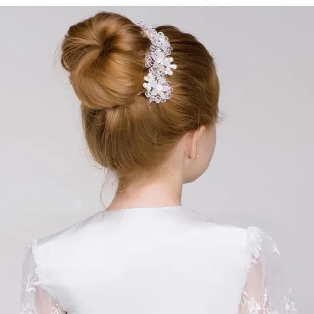 【橘魔法】白色水鑽花朵頭飾(禮服搭配 花環 飾品 髮飾 花童 禮服 畢業典禮 兒童 女童 童裝)