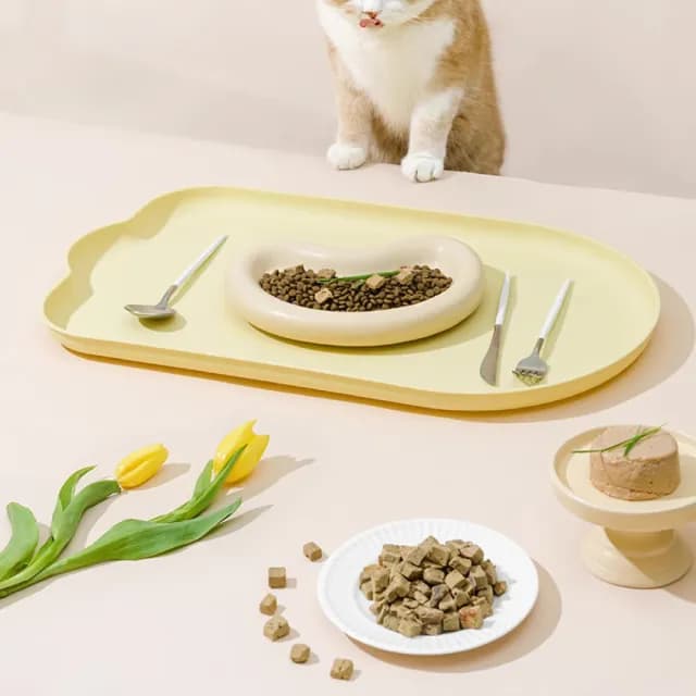 【Mango蠻果】寵物餐盤 多色(寵物碗 餐墊 寵物餐具)