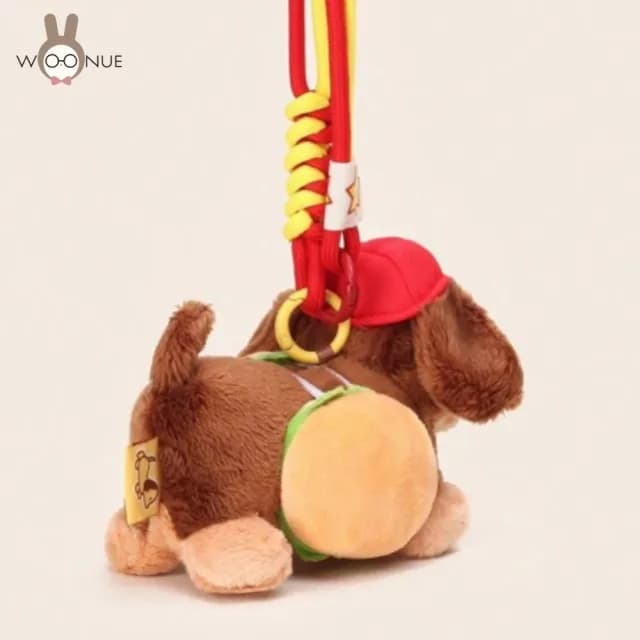 【WOONUE】臘腸狗玩偶吊飾耳機包零錢包包吊飾鑰匙圈臘腸犬狗吊飾(送禮情人節禮物生日孫女兒男友
