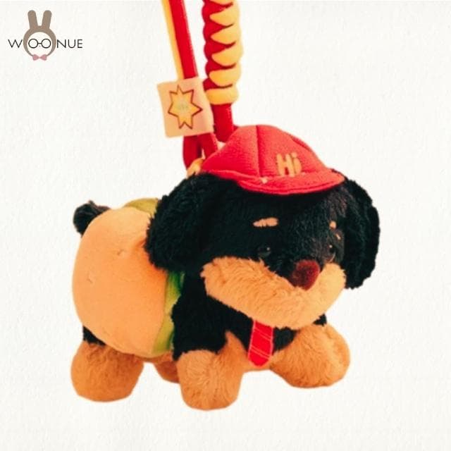 【WOONUE】臘腸狗玩偶吊飾耳機包零錢包包吊飾鑰匙圈臘腸犬狗吊飾(送禮情人節禮物生日孫女兒男友