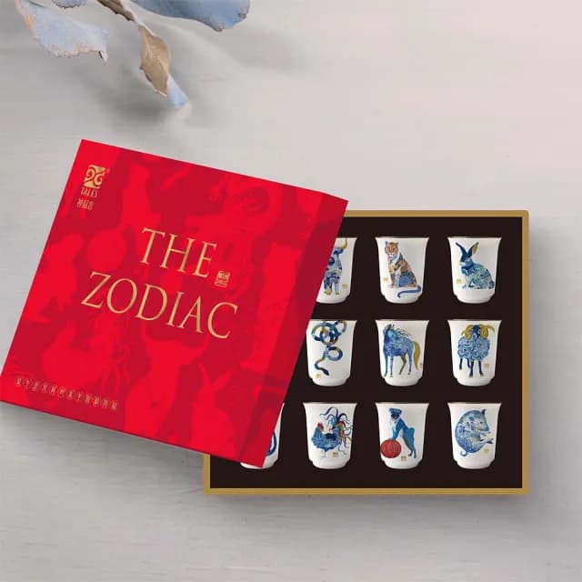 【TALES 神話言】十二生肖藝術骨瓷茶杯收藏組(澳洲展出/透光/清酒杯/文創/禮品/禮物/收藏)