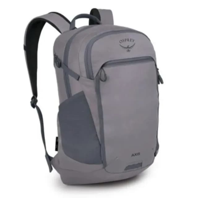 【Osprey】情人節禮物 Axis 24 多功能通勤電腦背包 聲波灰 Soundwave Grey(休閒後背包 雙肩後背包 筆電背包