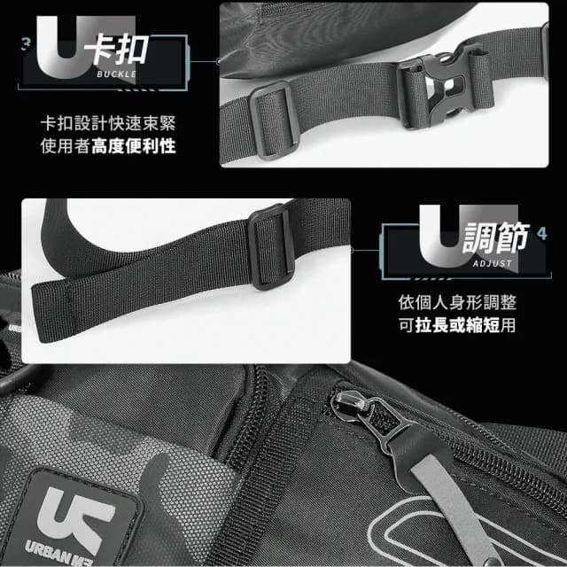 【SPRS】情人節禮物 速比爾 多功能防潑水腰包 URBAN ME SB30(防水包 多層內外口袋 實用好背 騎車方便)