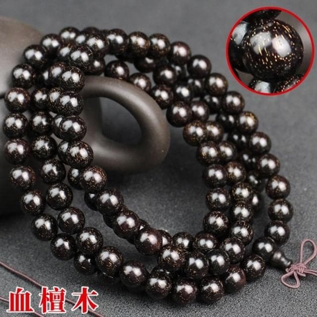 【Penny珮妮】非洲血檀木108顆佛珠多圈手鍊項鍊8mm(母親節 交換禮物  生日禮 情人節 尾牙 新年 結婚)