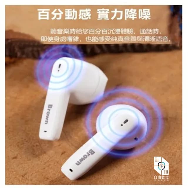 【LINE FRIENDS】限量版 真無線藍牙耳機 LFTE03 熊大版(IPX4防水 指紋觸控 無線耳機 降噪耳機)