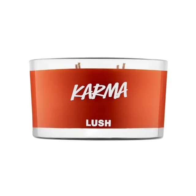 【LUSH 嵐舒】Karma 和諧心靈香氛蠟燭 410g(擴香/廣藿香/甜橙精油/木質香氣)