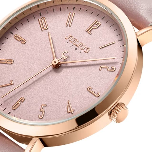 【JULIUS 聚利時】最初計時 皮革經典文青腕錶 JA-1017(五色/37.5mm)