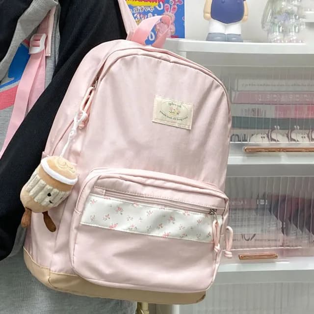 【LEESA】藍色包包\後背包韓國\包包\後背包\生日禮物\女生實用\尼龍包包\書包\a4包包\電腦後背
