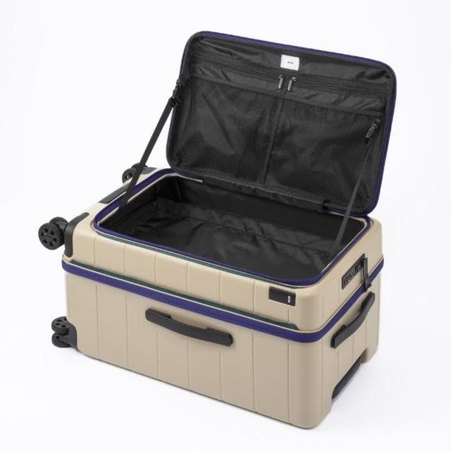 【ACE BAGS＆LUGGAGE】26吋 Teofield ACE前開對開露營風行李箱(奶油黃色 05162)