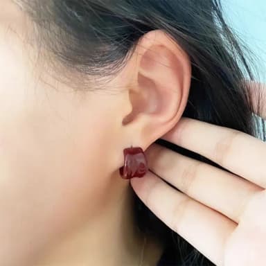 【MoonDy】珐琅 小耳圈 多色 小眾設計 925銀針 C形耳飾 高級簡約 耳釘女 耳釘耳環 生日禮物 交換禮物