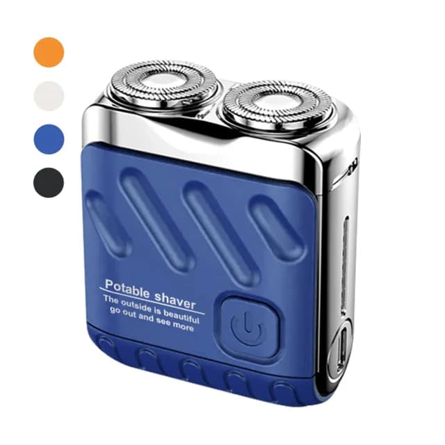 【Beauty life】電動刮鬍刀 R12雙頭刮鬍刀 迷你刮鬍刀 便攜旅行刮鬍刀 口袋刮鬍刀(R12磁吸刀頭)