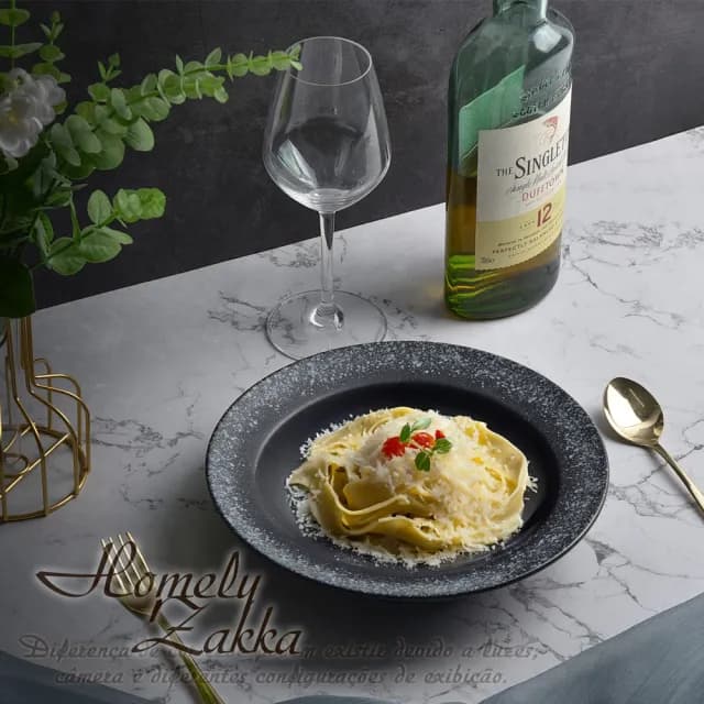 【Homely Zakka】日式復古輕奢窯變陶瓷草帽盤/深湯盤/義大利麵盤/西餐盤(沙拉深盤 餐具 餐盤)