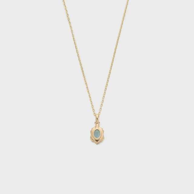 【agete】NOJESS 10K海藍寶石項鍊