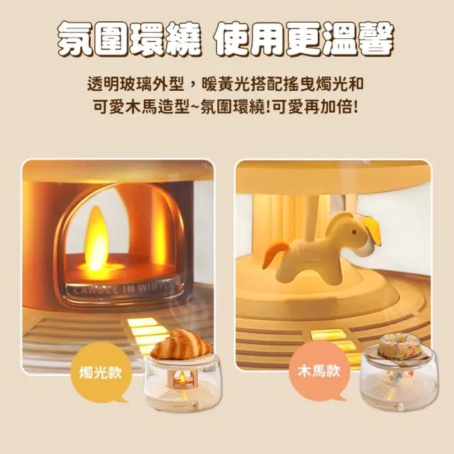 【SOTHING 向物】45℃-70℃氛圍恆溫暖杯墊 六檔溫控 木馬/燭光(智能斷電 保溫杯墊 加熱杯墊 情人節禮物)