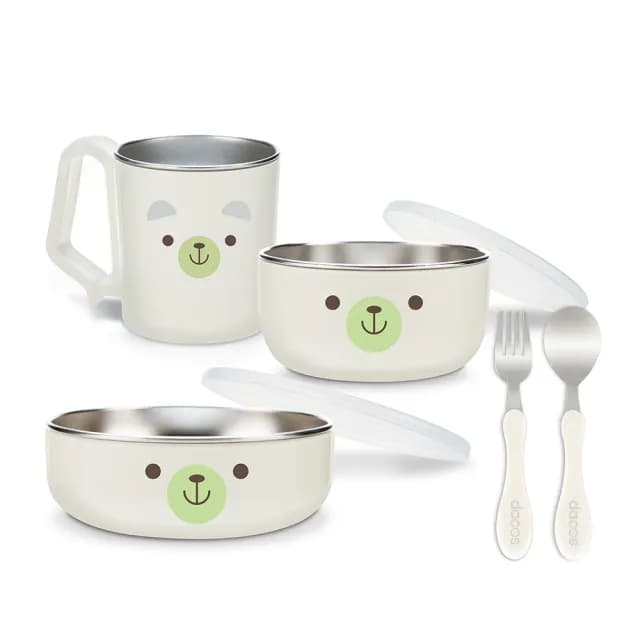 【日本dacos】寶貝大口吃不鏽鋼餐具組(三款可選)