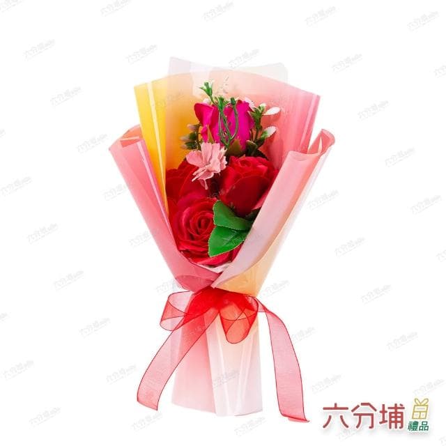 【六分埔禮品】LED三朵玫瑰香皂花束禮盒-多款任選(Ins生日畢業禮物花束人造花母親節告白情人節求婚)