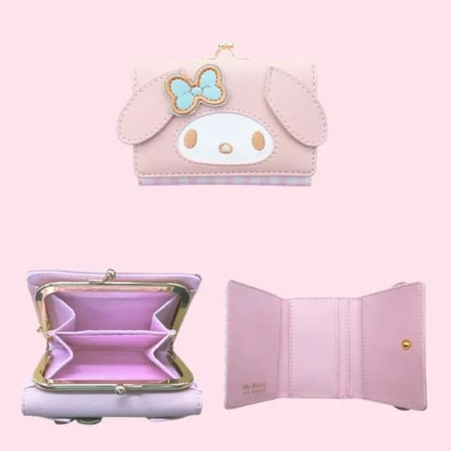 【SANRIO 三麗鷗】酷洛米錢包短夾美樂蒂帕恰狗皮夾票卡零錢包(孫女女兒女友生日禮物正版授權)