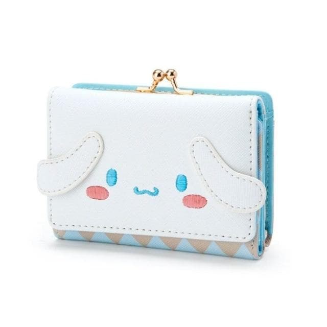 【SANRIO 三麗鷗】大耳狗喜拿酷洛米Kuromi短夾皮夾票卡零錢包水藍紫黑(女孩女友禮物送禮招財錢包)