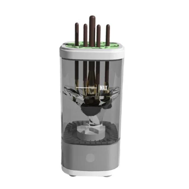 【洗後快乾】可晾乾自動化妝刷具清洗機(震動清洗器 刷具 晾曬架 超音波 生日禮物)