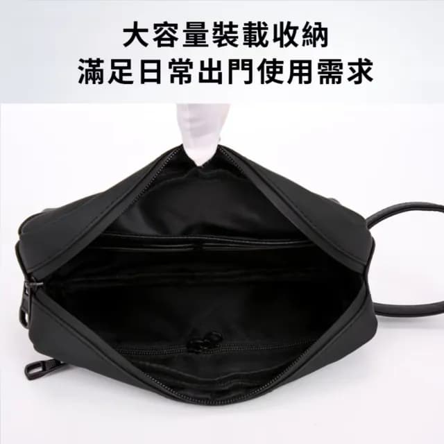 【時尚輕便】父親節禮物 格調紳士休閒防潑水手拿包(防水包 超輕 多口袋 手拎包 手抓包 手包 男士 出國必備