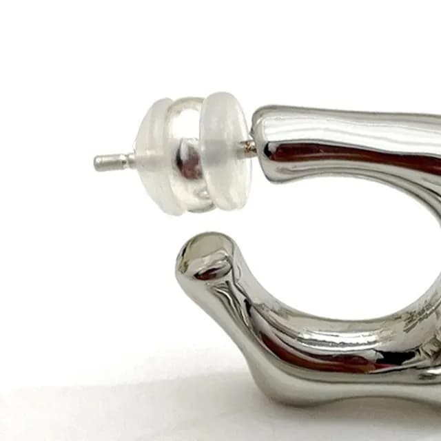 【KT DADA】純銀耳環 簡約ins風 歐美耳環 不規則耳環 百搭飾品 小眾設計 字母耳環 高級感