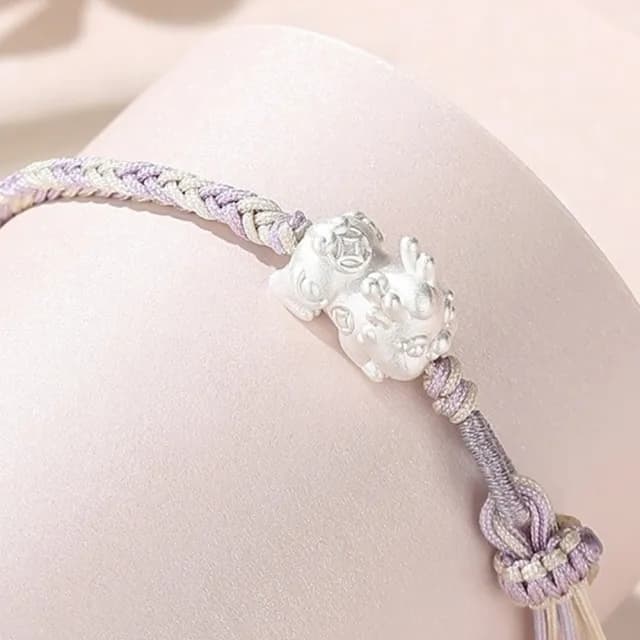 【LEEHER】雙11 水晶手鍊/貔貅/招財納福/飾品/999純銀/手工編織/手鍊手環/閨蜜手鍊/招財手鍊/保