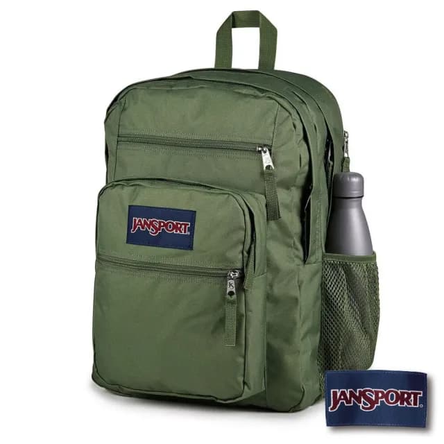 【JANSPORT】情人節禮物 BIG STUDENT 校園系列後背包(軍綠色)