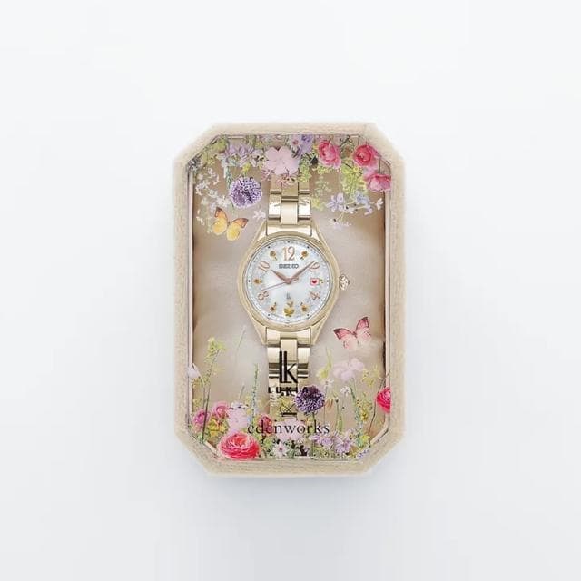 【SEIKO 精工】Lukia系列 30週年限量 花藝聯名 電波 太陽能腕錶 母親節 禮物 推薦(SSQW094J/1B32-0BM0K)