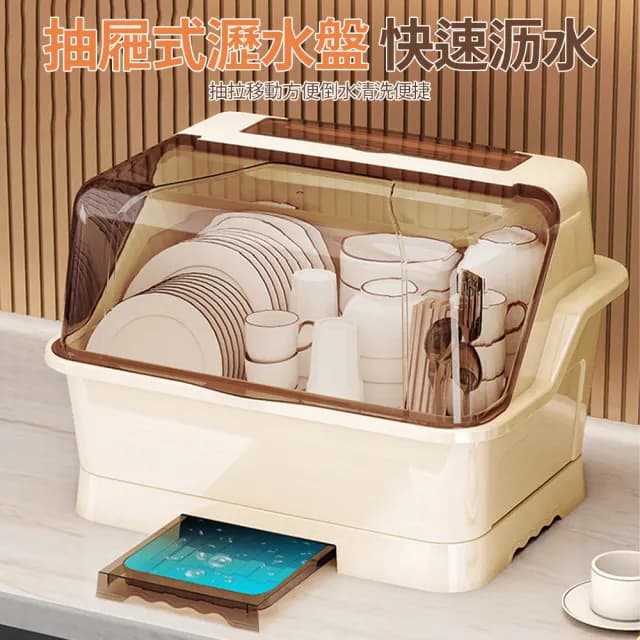 家用廚房碗櫃 防塵碗盤碗架 瀝水架(瀝水架/碗盤收納架/防塵碗盤架/餐具收納)
