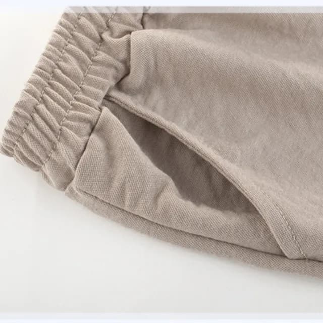 【橘魔法】恐龍角冰絲棉麻透氣防蚊褲(長褲 鬆緊褲頭 褲子 薄長褲 防曬 男童 兒童 童裝)