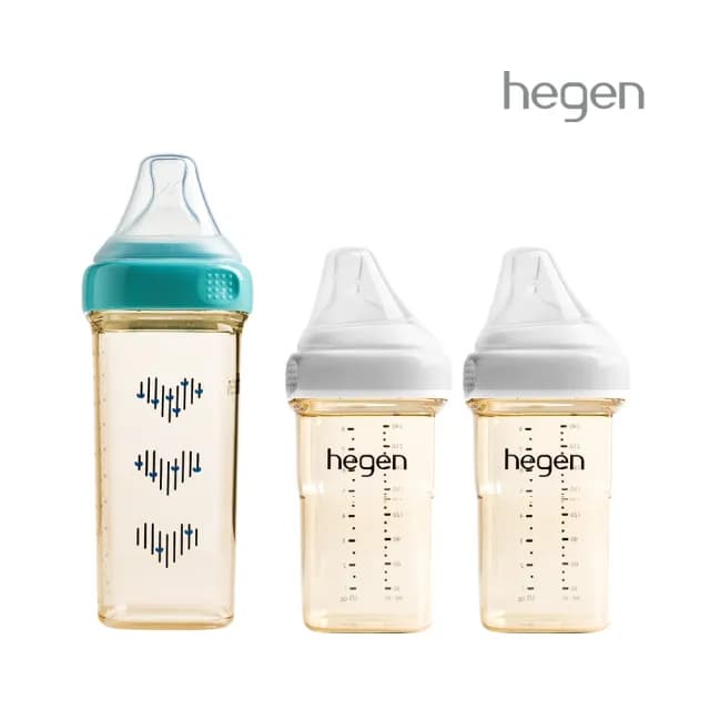 【hegen 總代理】台灣限定色｜誕藍奶瓶成長限定組(240ml雙瓶+330ml誕藍)