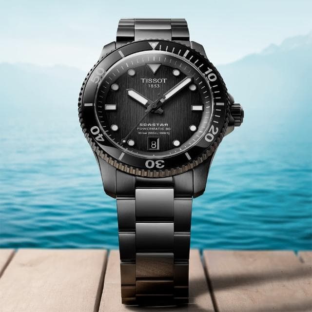 【TISSOT 天梭】Seastar 1000 海洋之星潛水對錶 情侶手錶 送禮 禮物 推薦(T1208073305100+T1202101711600)