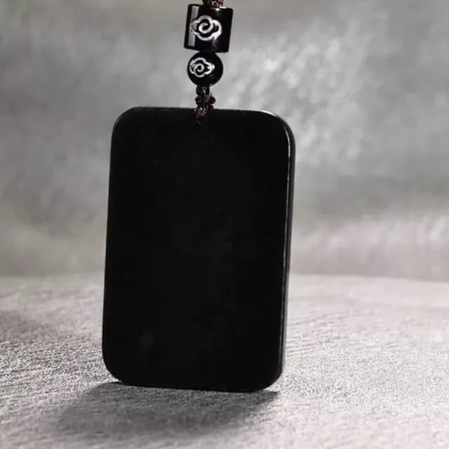 【Penny珮妮】老料和田玉墨玉無事牌項鍊吊墜毛衣鍊(母親節 父親節 交換禮物  生日禮 情人節 尾牙 新年)