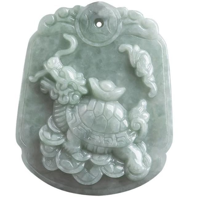 【Penny珮妮】緬甸A貨翡翠元寶龍龜吊墜項鍊(母親節 父親節 送男友 交換禮物  生日禮 情人節 尾牙 新年)