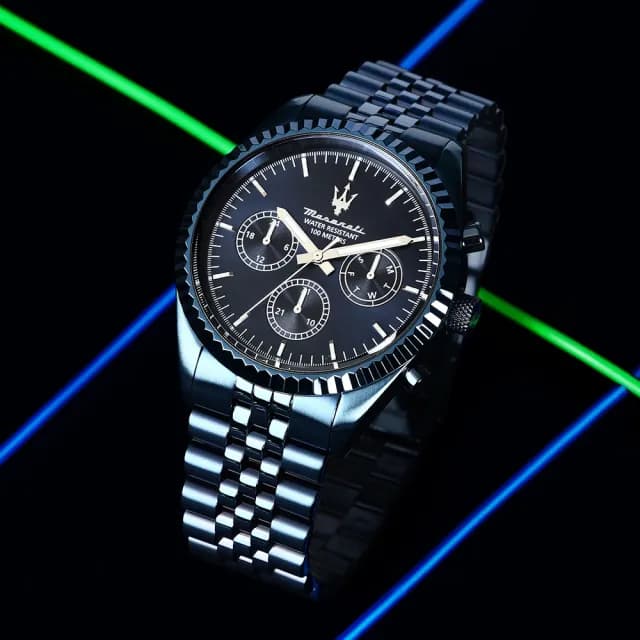 【MASERATI 瑪莎拉蒂】Competizione系列 紳男三眼手錶-43mm 禮物 送禮 推薦(R8873600011)